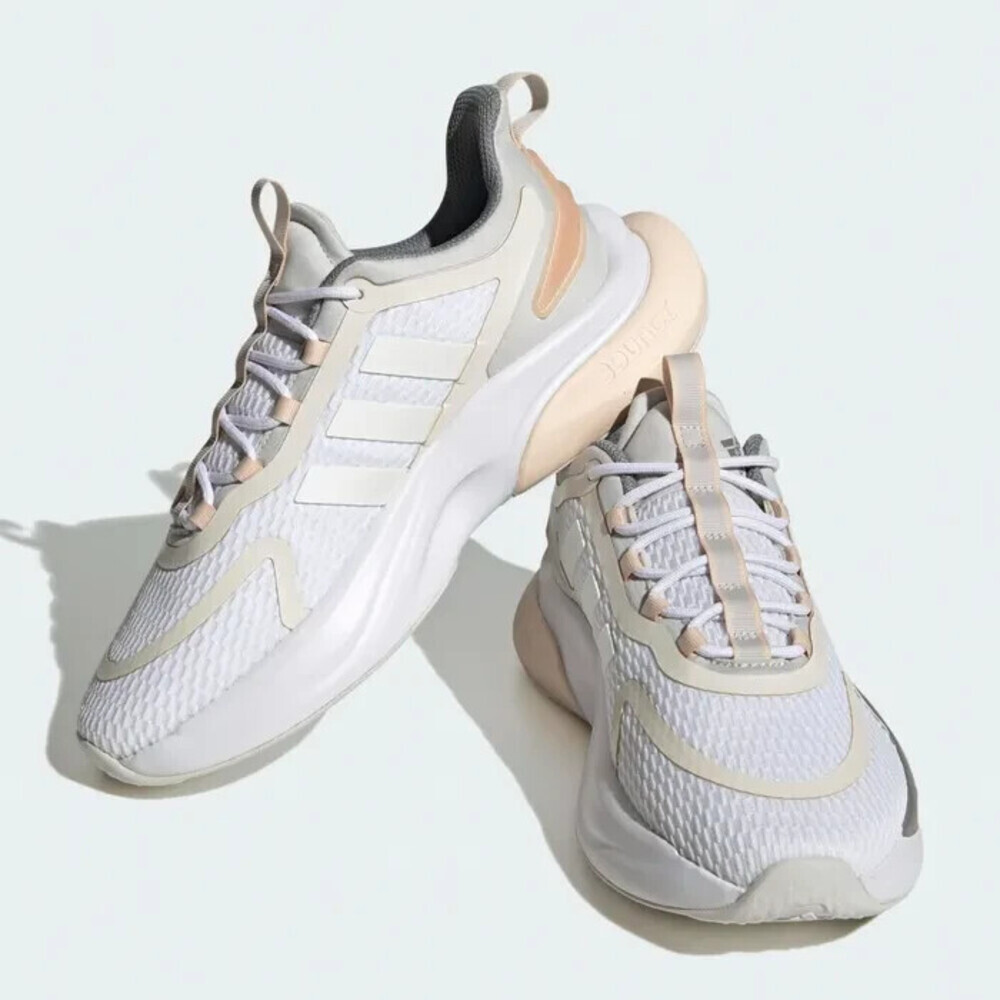 Adidas Alphabounce+ Sneakers Women's US 11 White Athletic Running Shoes JOBB204
